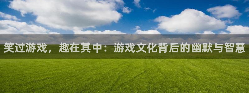 赢咖娱乐测速：笑过游戏，趣在其中：游戏文化背后的幽默与智慧